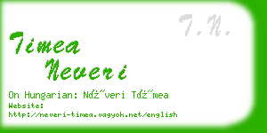 timea neveri business card